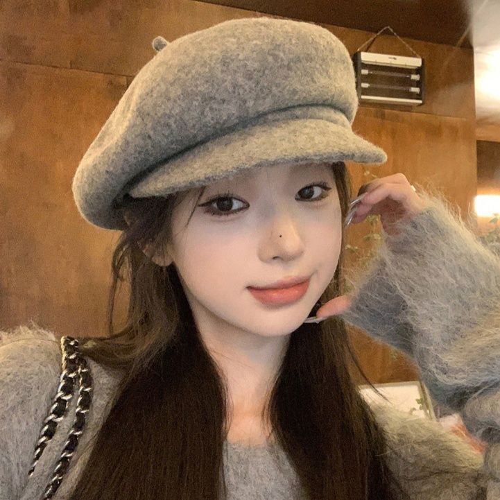 キャスケット ふんわりウール素材の上品キャスケット