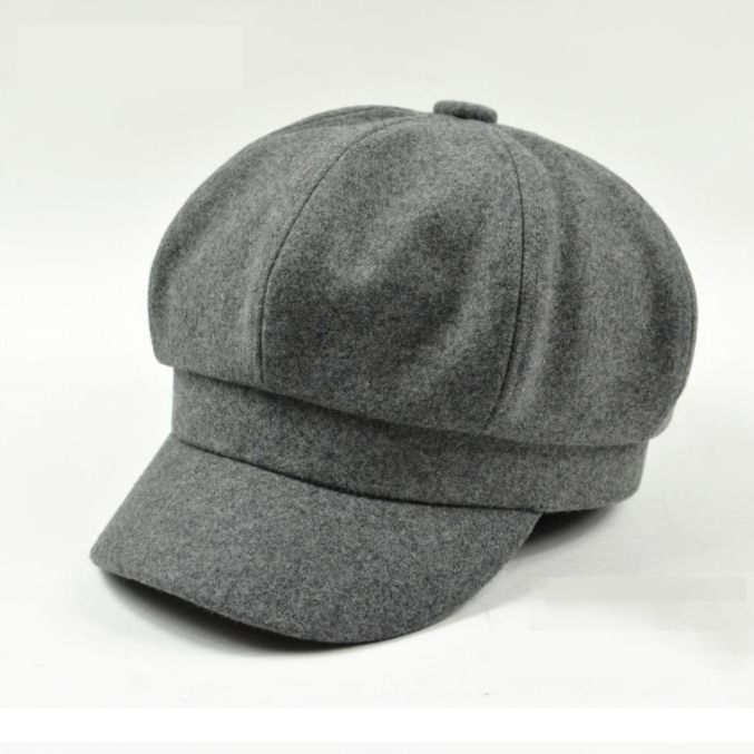 キャスケット ウール素材の上品クラシックキャスケット帽