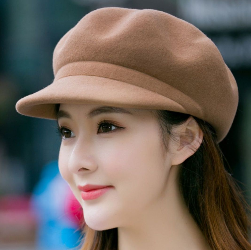 キャスケット ふんわり八角ボリュームウールキャスケット