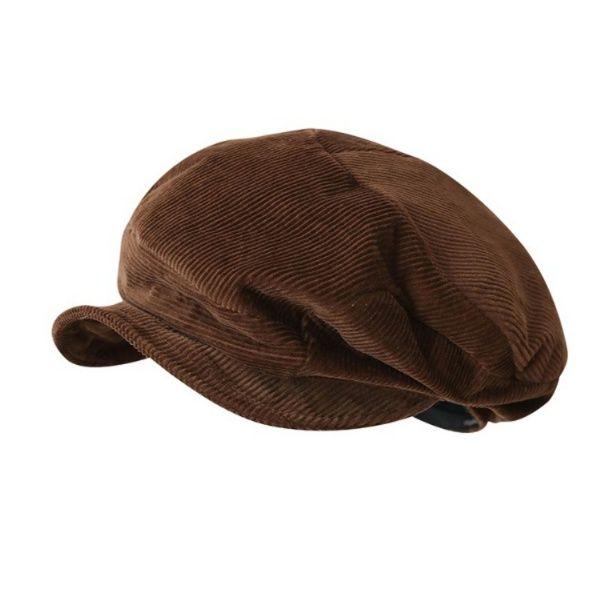 キャスケット コーデュロイ素材のボリュームキャスケット