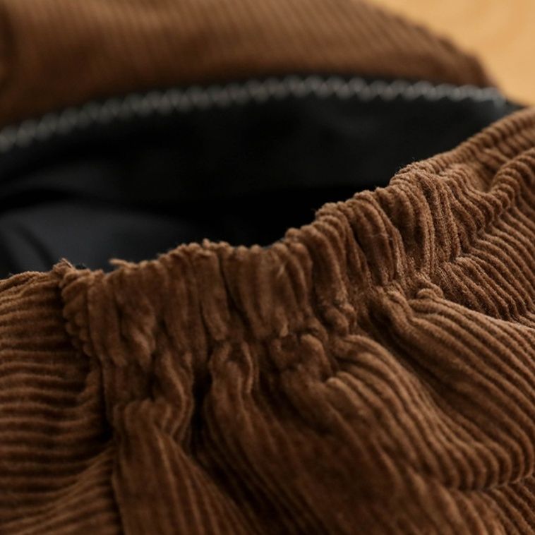 キャスケット コーデュロイ素材のボリュームキャスケット