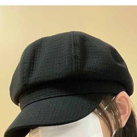  ベルト飾り付きウールマリンキャスケット