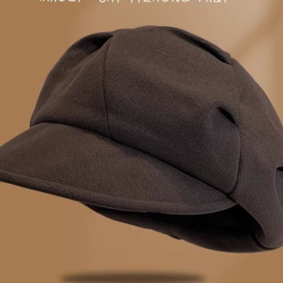 ボリュームたっぷり八角ウールキャスケット