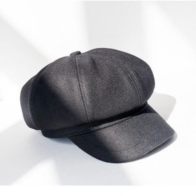 キャスケット ウール混紡八角キャスケット帽子