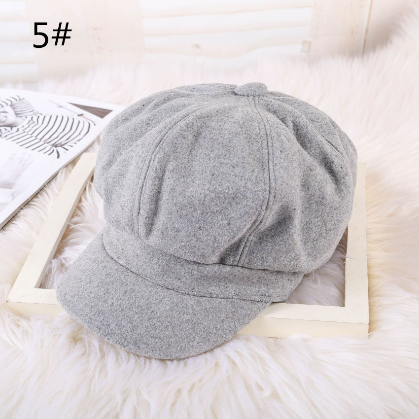 ウール素材キャスケット帽子ニュースボーイハット