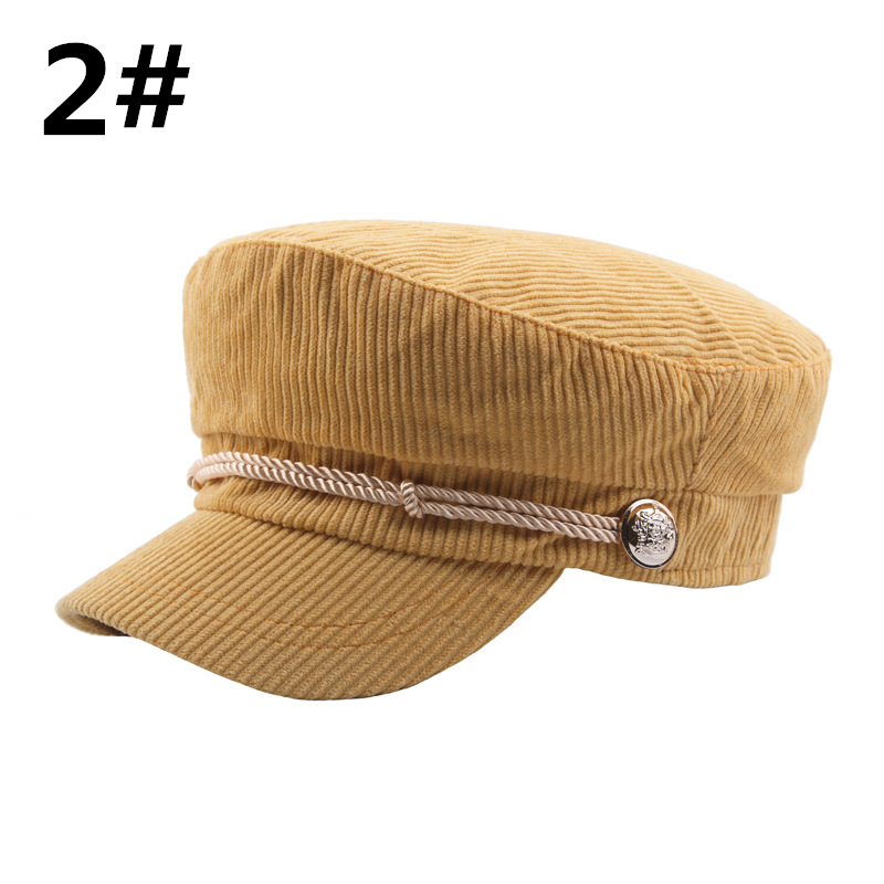 秋冬新作 キャスケット レディース コーデュロイ 小顔効果 暖かい帽子