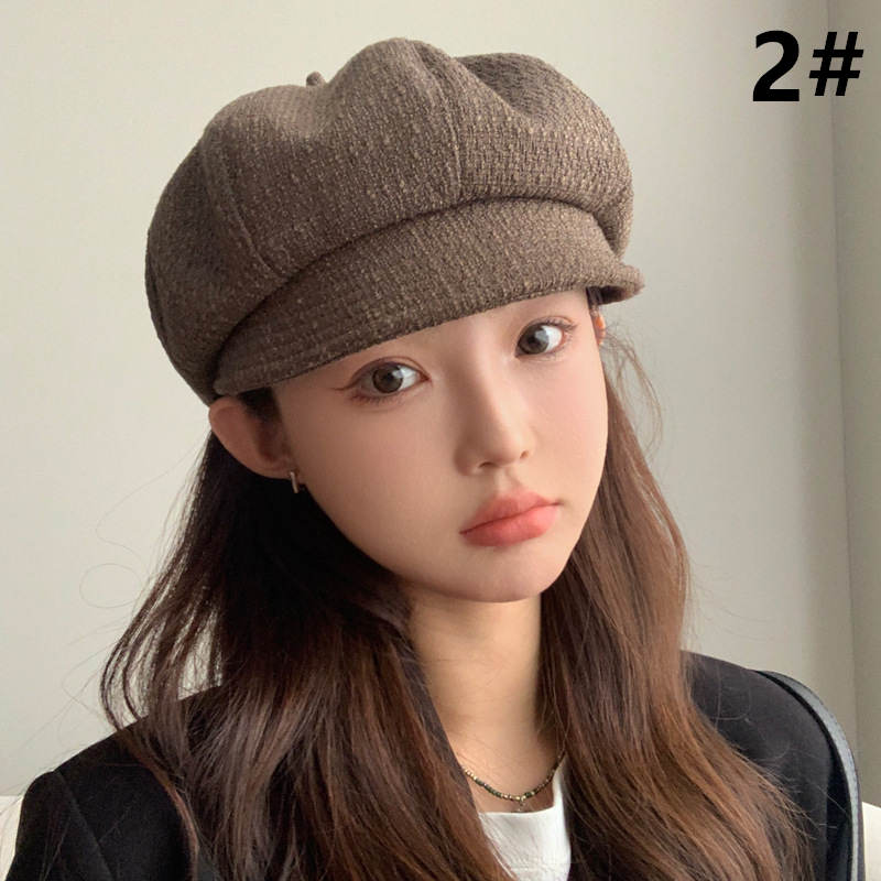 小顔効果マリン風キャスケット帽子レディース