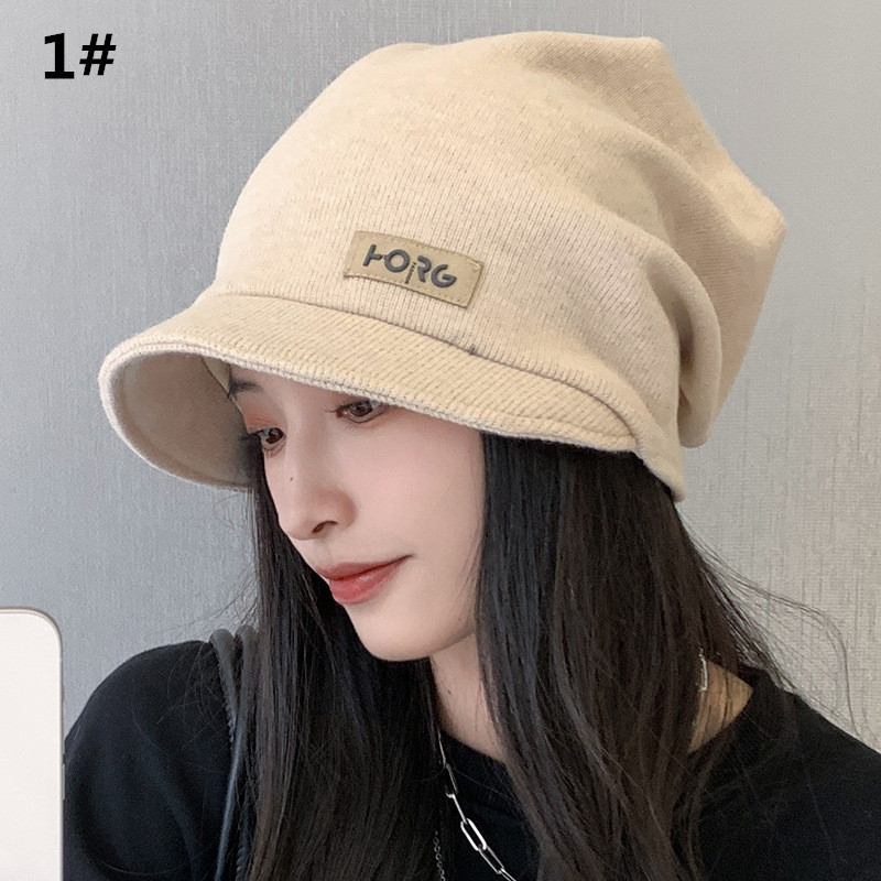 レディース秋冬ニットキャスケット防寒帽子