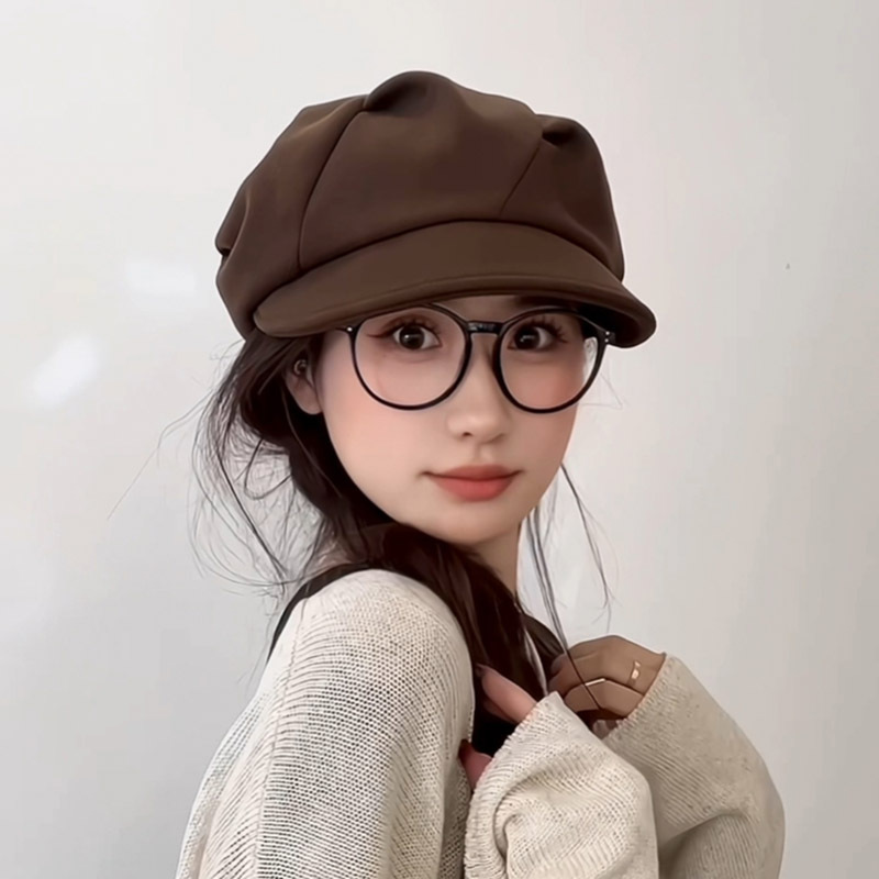 ボリュームたっぷり八角ウールキャスケット