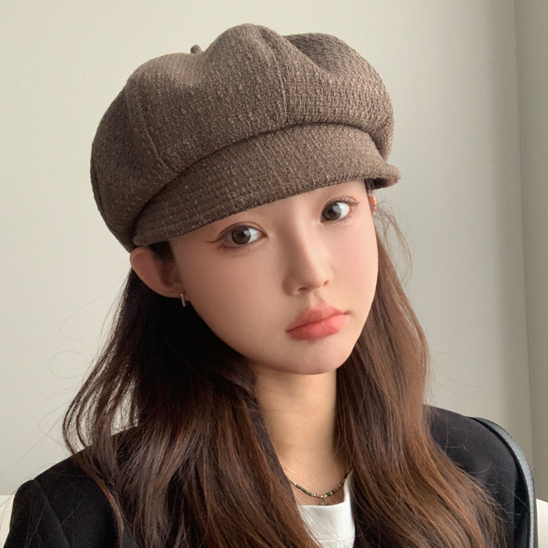 小顔効果マリン風キャスケット帽子レディース