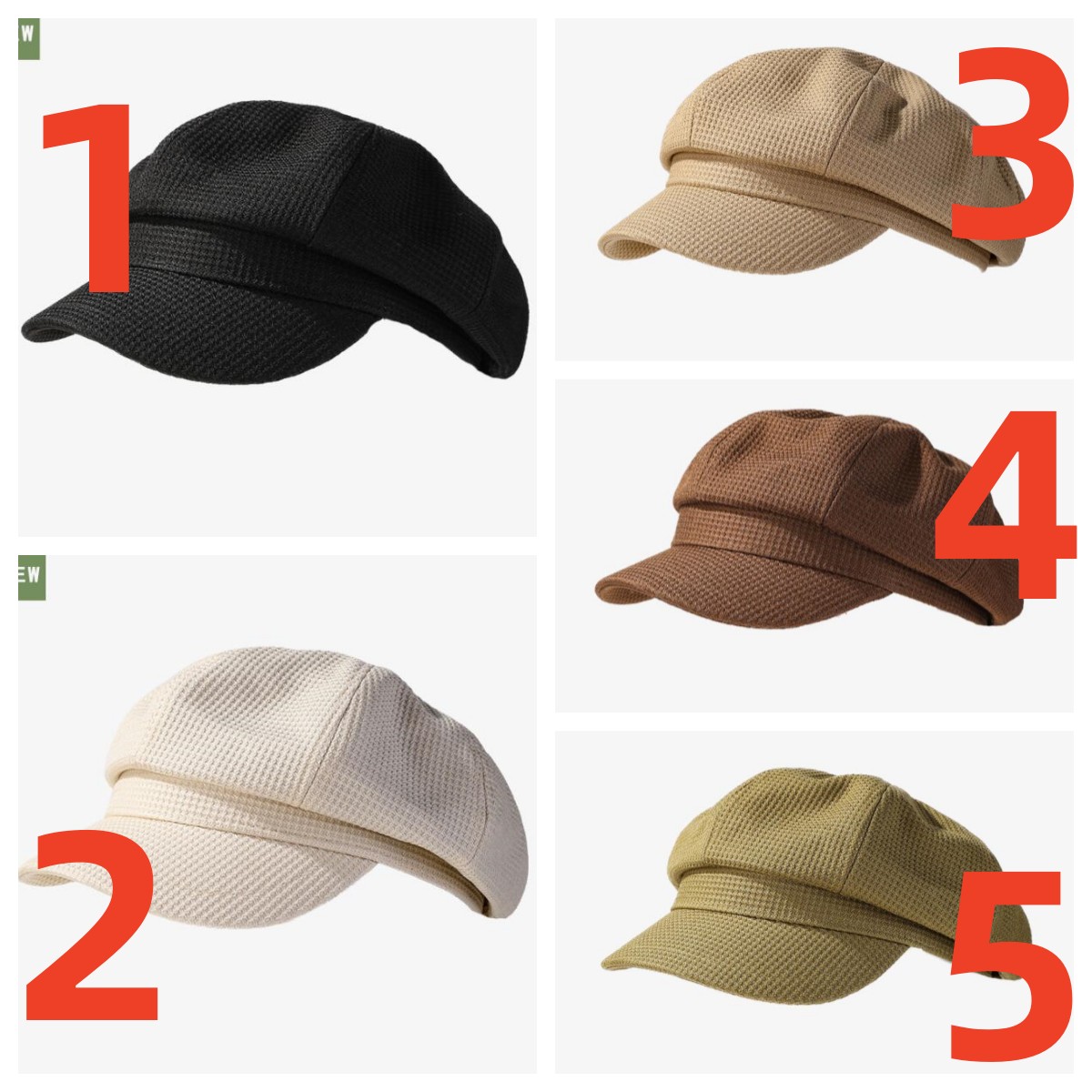 新作レディース格子柄キャスケット帽子