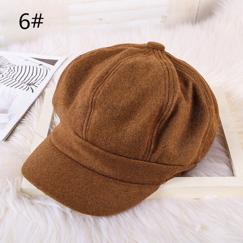 ウール素材キャスケット帽子ニュースボーイハット