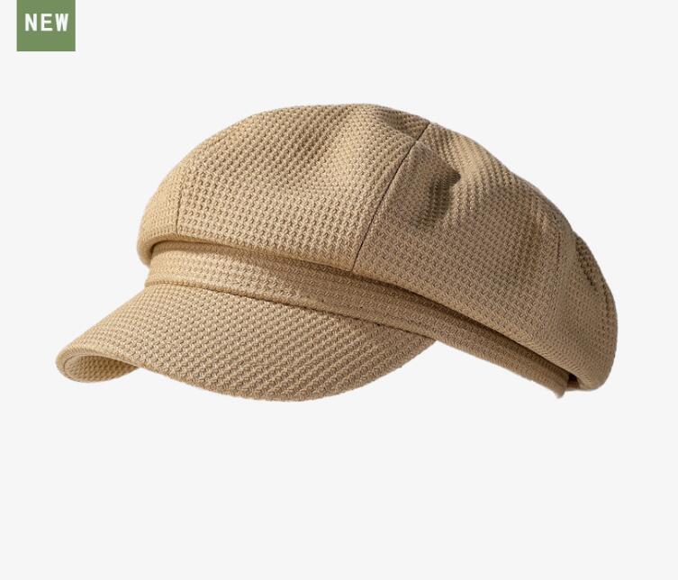 新作レディース格子柄キャスケット帽子