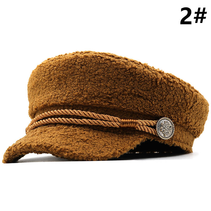 マリンキャスケット 小顔効果 黒 レディース帽子