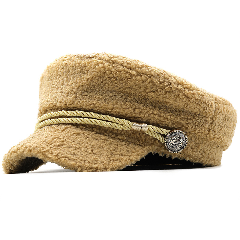 マリンキャスケット 小顔効果 黒 レディース帽子