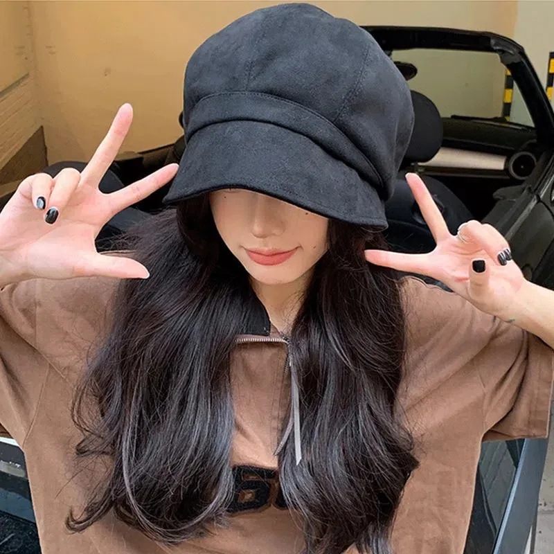 キャスケット 小顔効果抜群のリネンキャスケット帽子