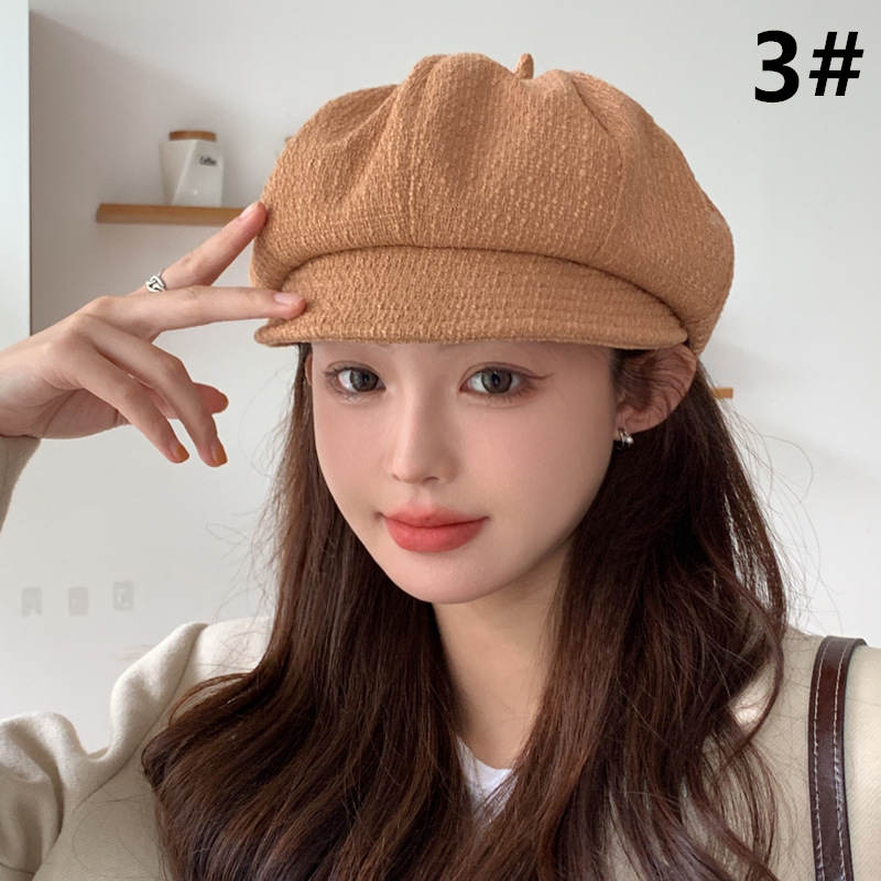 小顔効果マリン風キャスケット帽子レディース