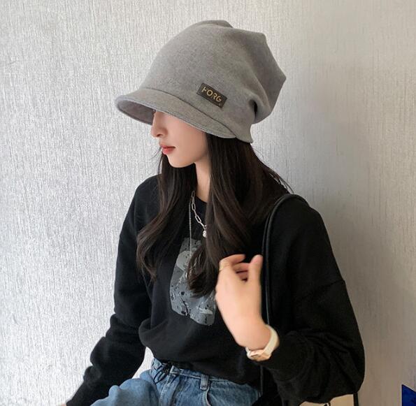 レディース秋冬ニットキャスケット防寒帽子