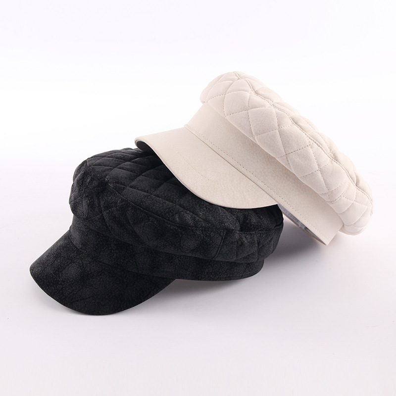 秋冬新作 レディース キルティング キャスケット 防寒帽子