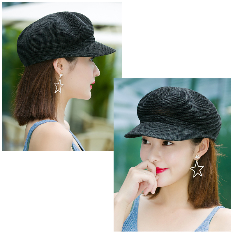 通気性抜群ペーパーキャスケット帽子紫外線対策小顔効果