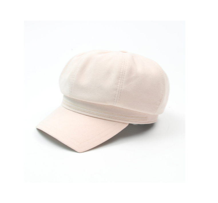 秋冬新作レディースキャスケット無地防寒保温スエード風帽子