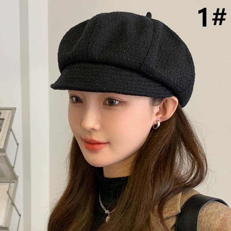 小顔効果マリン風キャスケット帽子レディース