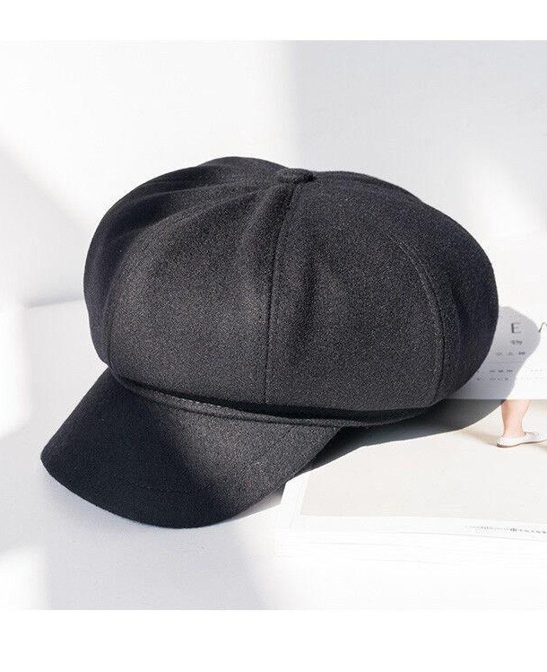 キャスケット ウール混紡八角キャスケット帽子