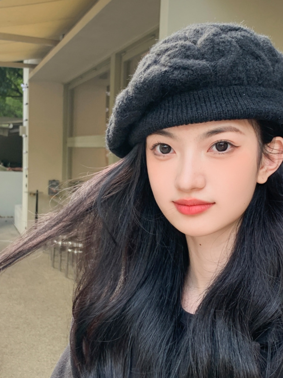 キャスケット ふわもこウール贅沢ベレー風キャスケット