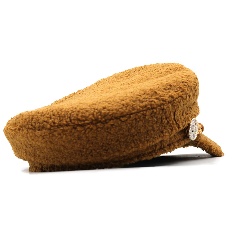 マリンキャスケット 小顔効果 黒 レディース帽子