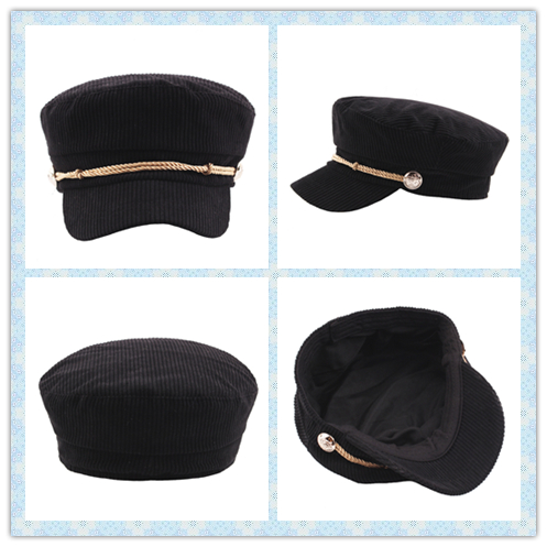 秋冬新作 キャスケット レディース コーデュロイ 小顔効果 暖かい帽子