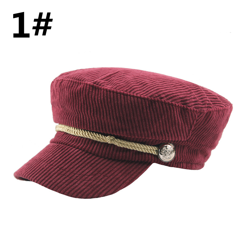 秋冬新作 キャスケット レディース コーデュロイ 小顔効果 暖かい帽子