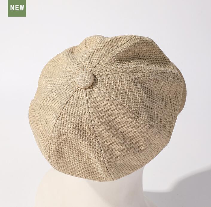 新作レディース格子柄キャスケット帽子