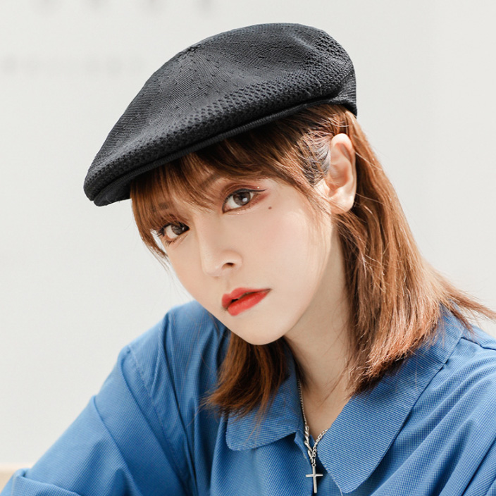 レディース ベレー帽 キャスケット 無地 通気性抜群 春夏秋