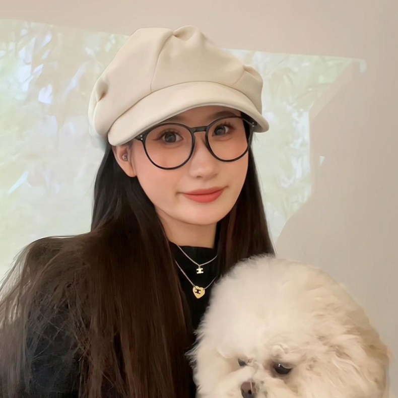 ボリュームたっぷり八角ウールキャスケット