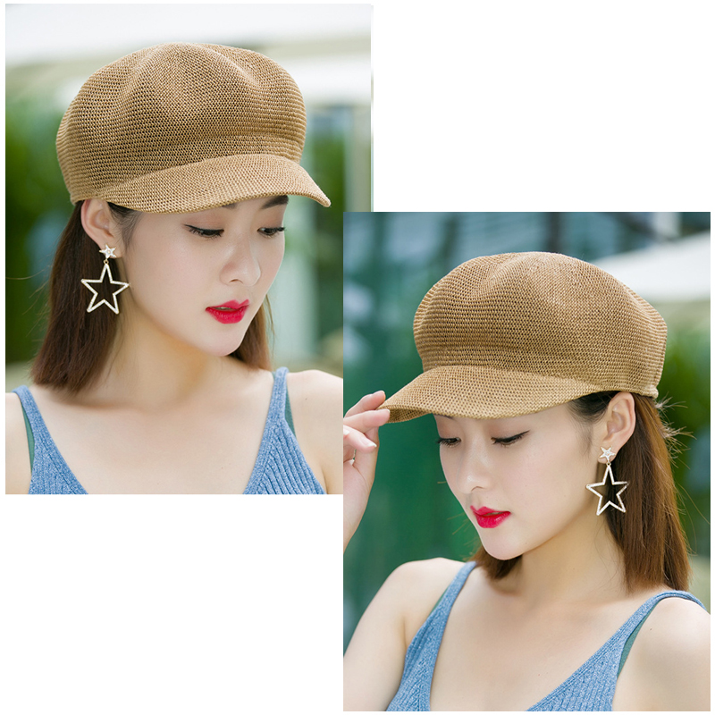 通気性抜群ペーパーキャスケット帽子紫外線対策小顔効果