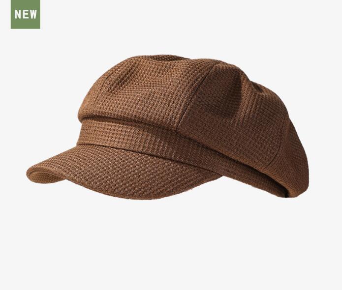 新作レディース格子柄キャスケット帽子