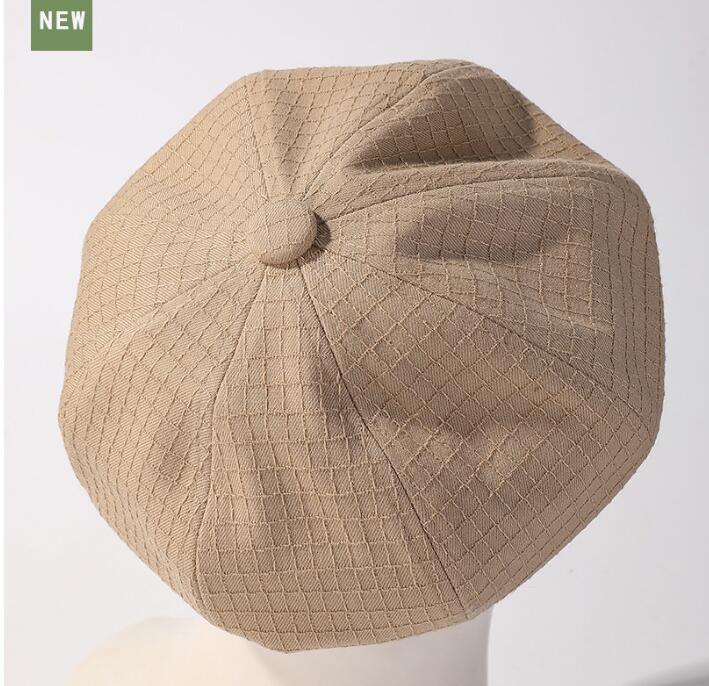 新作レディース格子柄キャスケット帽子