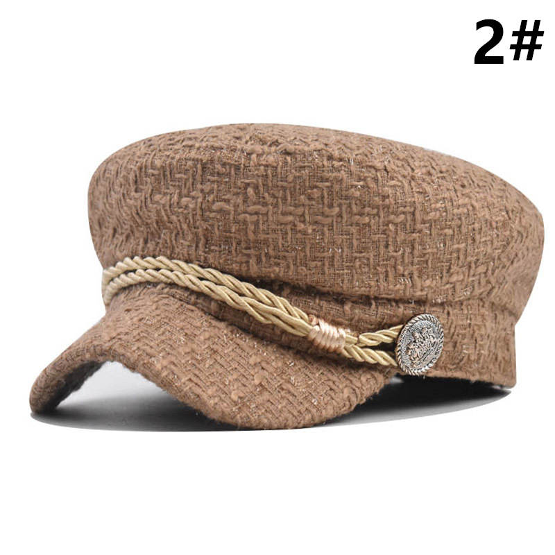 キャスケット マリン帽子 つば広 小顔効果 女性用