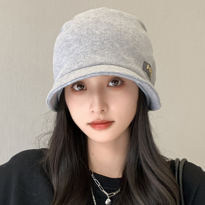 レディース秋冬ニットキャスケット防寒帽子
