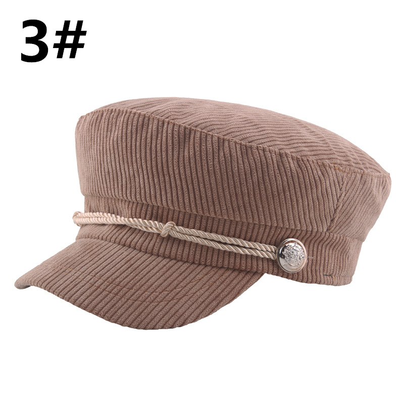 秋冬新作 キャスケット レディース コーデュロイ 小顔効果 暖かい帽子