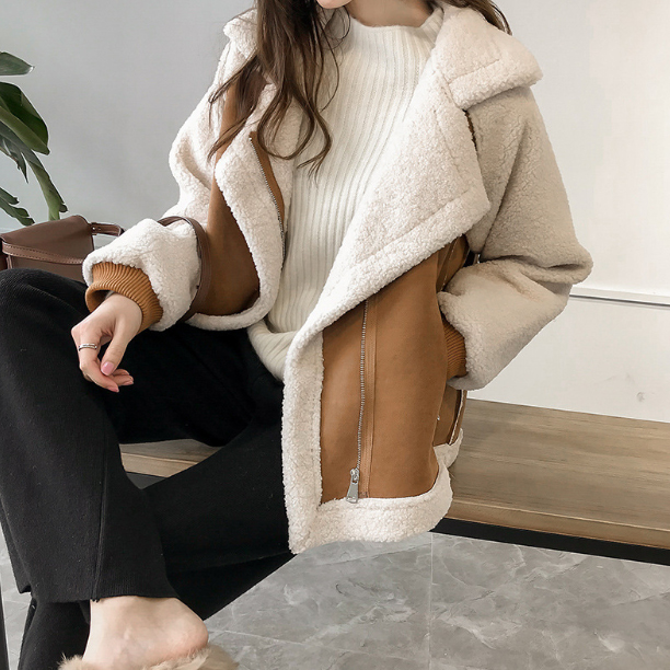 カジュアルコーデ 裏ファーテーラードジャケット羽織アウター