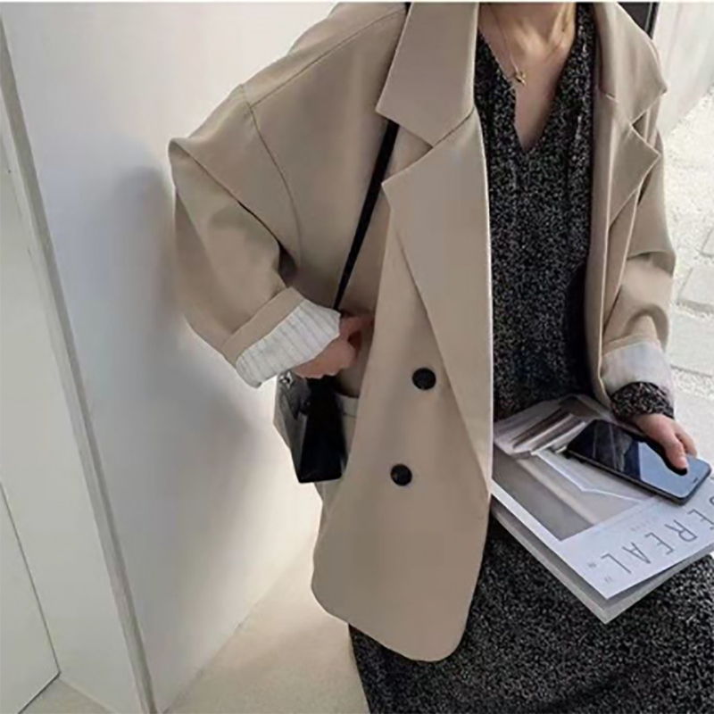 カジュアルコーデ 秋冬新作レディースジャケット襟つきゆったりビジネススーツ