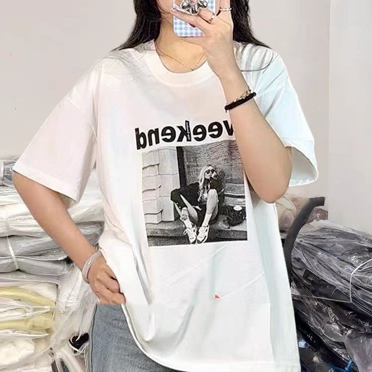 カジュアルコーデ フォトプリント半袖Ｔシャツ