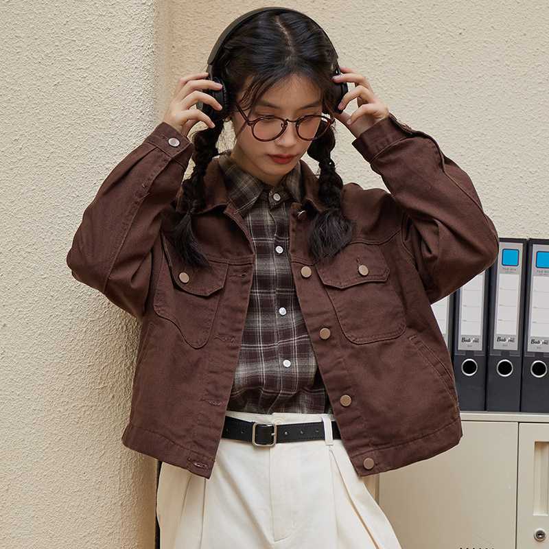 カジュアルコーデ コットンワイドジャケット