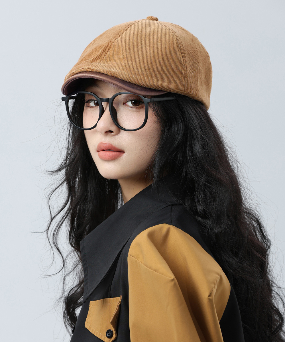 カジュアルコーデ コーデュロイハンチング帽 レディース キャスケット 小顔効果