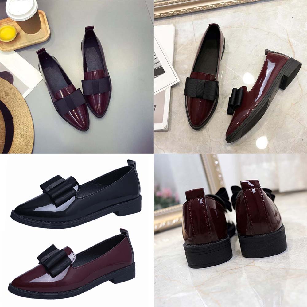 カジュアルコーデ リボンローファー風スニーカー レディース ローヒール