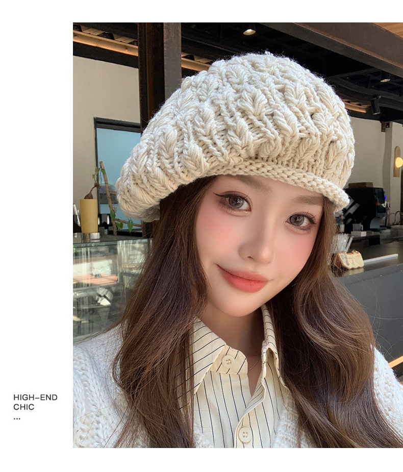 カジュアルコーデ 編み込み ベレー帽 レディース 帽子 小顔効果 暖かい おしゃれ