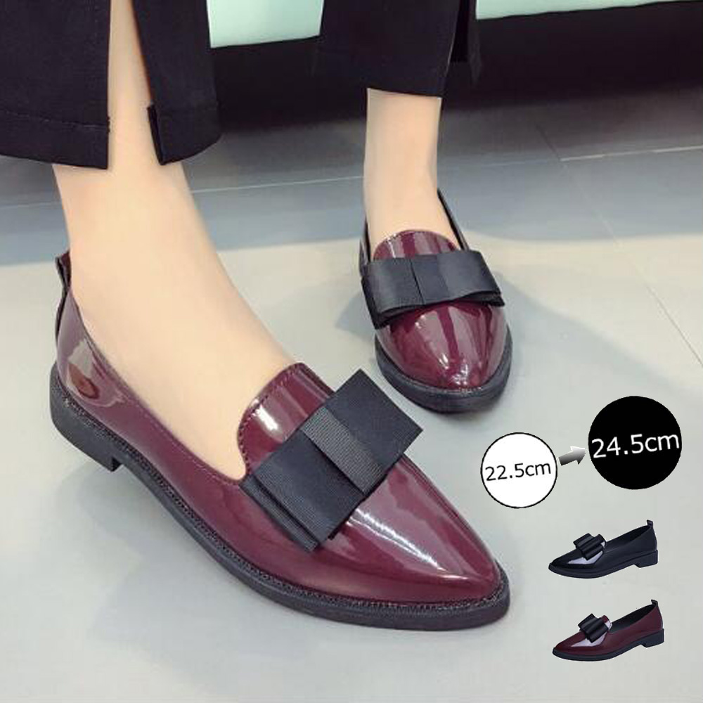 カジュアルコーデ リボンローファー風スニーカー レディース ローヒール