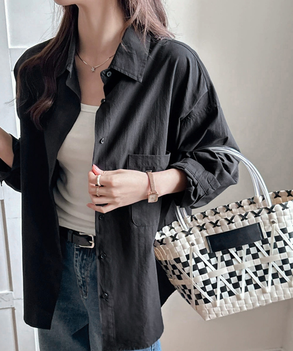 カジュアルコーデ レディース オーバーサイズ 長袖シャツ 全9色