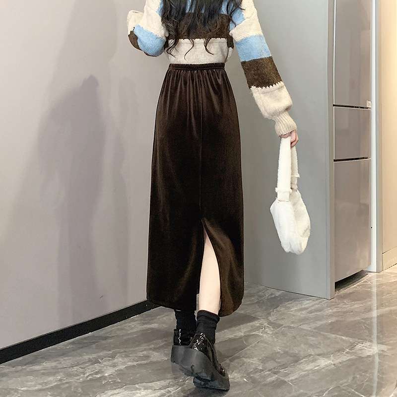 カジュアルコーデ  ロングマキシスカート フレアAライン